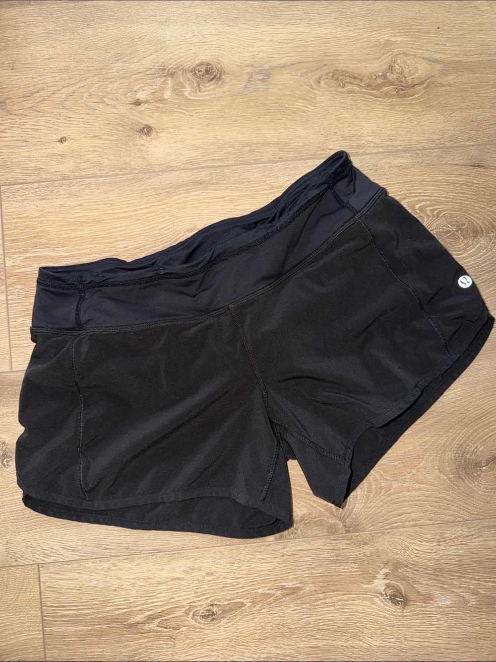 Lululemon Women's Black Running Shorts - Stretch Performance